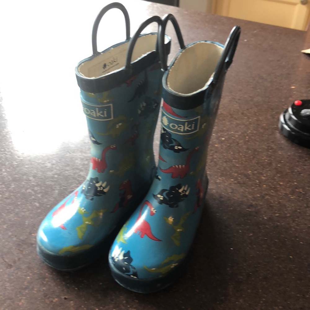 Dinosaur rain boots